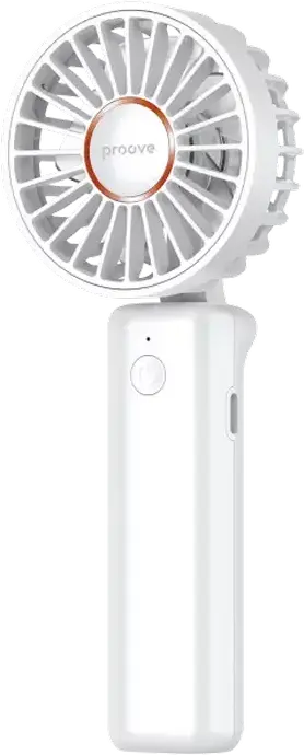 Ventilator Portabil Proove Carlson de mana si masa, Baterie Li-ion 1800mAh, Incarcare USB Type-C, 3 Trepte de Viteza, Plastic ABS, Alb