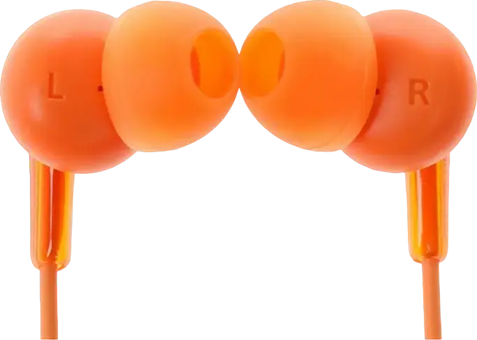 Panasonic RP-HJE125 ErgoFit In-Ear Wired Headphones, Orange, 10mm Dynamic Driver, Noise Isolating Ergonomic Design, 3.5mm Mini-jack, 10Hz-24kHz, 1.1m Cable