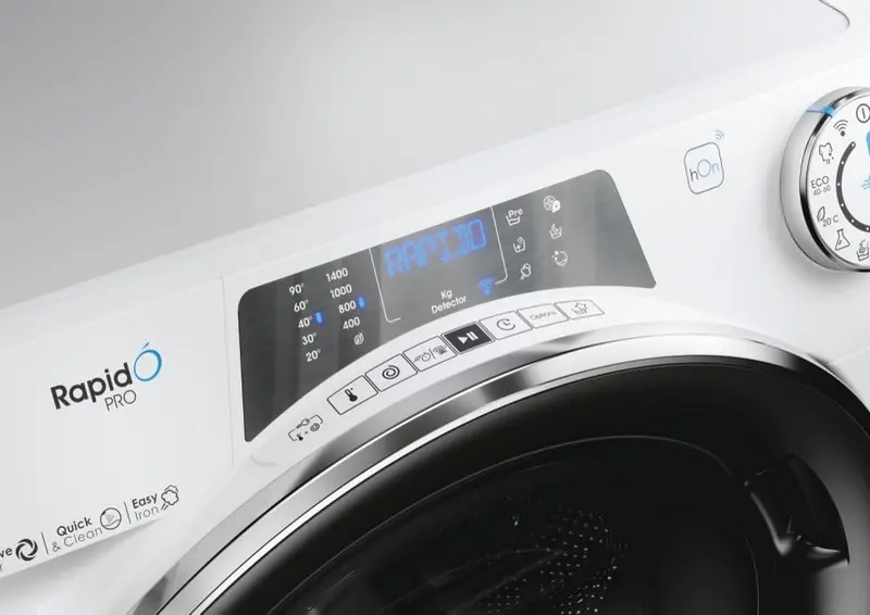 Masina de spalat rufe Candy RapidÓ PRO RP 4116BWMBC/1-S cu incarcare frontala, 11kg, 1400rpm, Clasa Energetica A, Motor Speed-Drive Inverter, Wi-Fi, Culoare: Alb