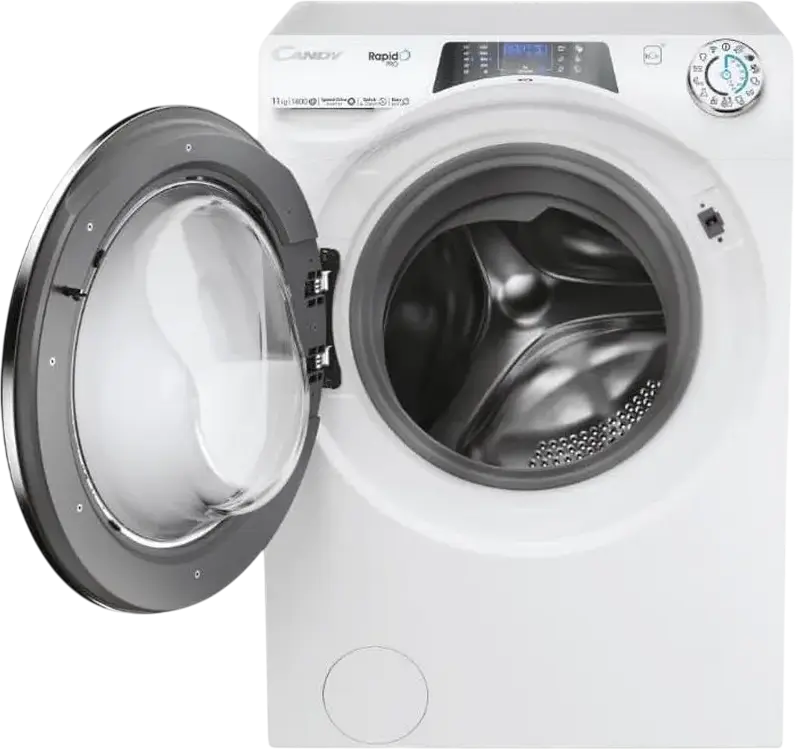 Masina de spalat rufe Candy RapidÓ PRO RP 4116BWMBC/1-S cu incarcare frontala, 11kg, 1400rpm, Clasa Energetica A, Motor Speed-Drive Inverter, Wi-Fi, Culoare: Alb