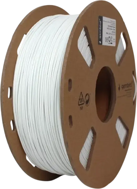 Filament pentru imprimantă 3D Gembird 3DP-PLA-FL-01-W, PLA, Alb, 1.75 mm, 1kg