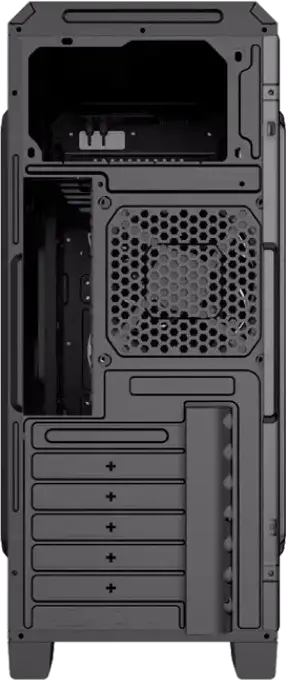 GameMax G563 Midi-Tower Gaming Case, ATX/Micro-ATX/Mini-ITX, Frameless Transparent Side Panel, SPCC 0.5mm, 360mm VGA Support, Black