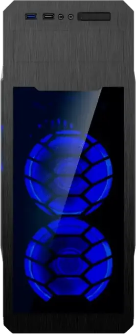 GameMax G563 Midi-Tower Gaming Case, ATX/Micro-ATX/Mini-ITX, Frameless Transparent Side Panel, SPCC 0.5mm, 360mm VGA Support, Black