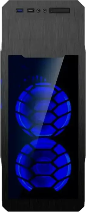 GameMax G563 Midi-Tower Gaming Case, ATX/Micro-ATX/Mini-ITX, Frameless Transparent Side Panel, SPCC 0.5mm, 360mm VGA Support, Black