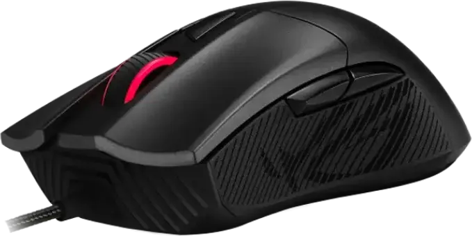 ASUS ROG Gladius II Core Wired Gaming Mouse, 6200 DPI Optical Sensor, 6 Programmable Buttons, Omron Switches, RGB AURA Sync, Ergonomic Right-Handed, Black