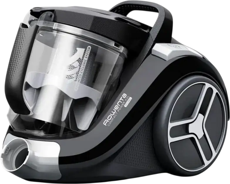 Безмешковый пылесос Rowenta Compact Power XXL RO4B25EA, мощность 900 Вт, пылесборник 2.5 л, 3-ступенчатая фильтрация, телескопическая стальная трубка, черный