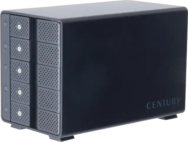 Cușă Externă Century CRCM535U31CIS pentru 5 HDD-uri de 3.5", SATA-3 la USB 3.1 Gen 2, cu Ventilator de Răcire Integrat și Hub USB