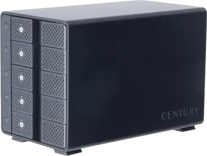 Cușă Externă Century CRCM535U31CIS pentru 5 HDD-uri de 3.5", SATA-3 la USB 3.1 Gen 2, cu Ventilator de Răcire Integrat și Hub USB