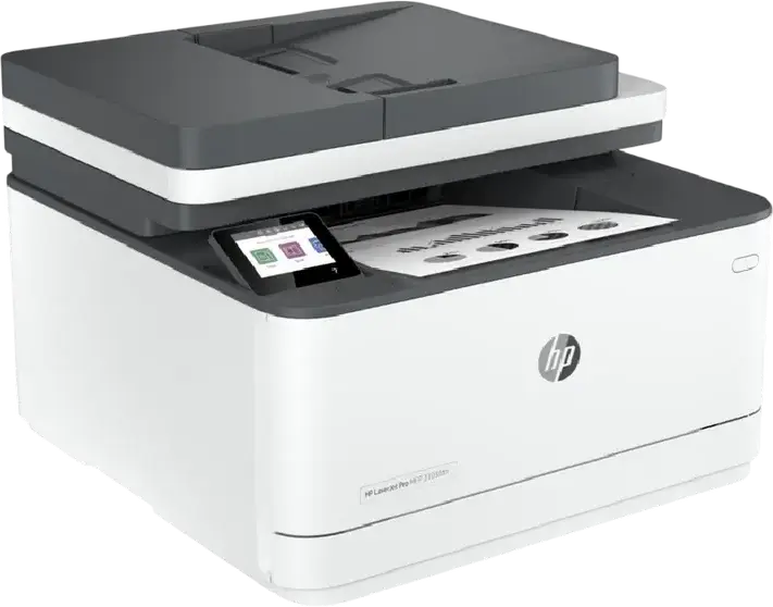 HP LaserJet Pro MFP 3103fdn Monochrome Laser All-in-One Printer, Print Copy Scan Fax, 33ppm, Auto Duplex, 800MHz, 512MB, 2.7" Touch Screen, Ethernet, White