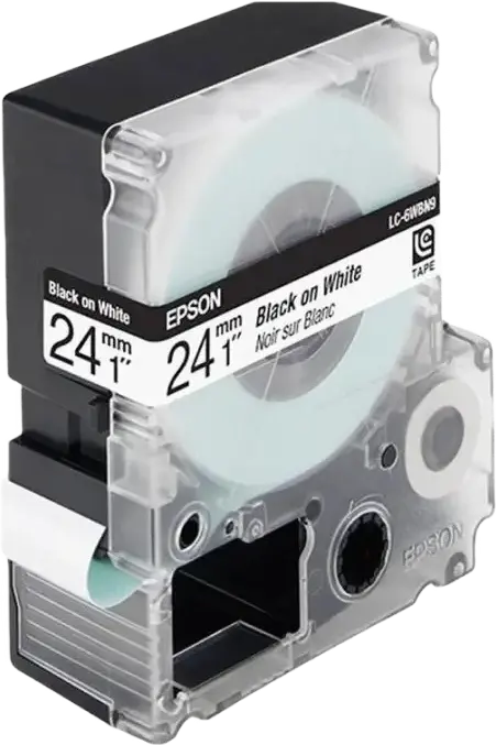 Cartuş de bandă Epson LK-6WBN, 24 mm x 9 m