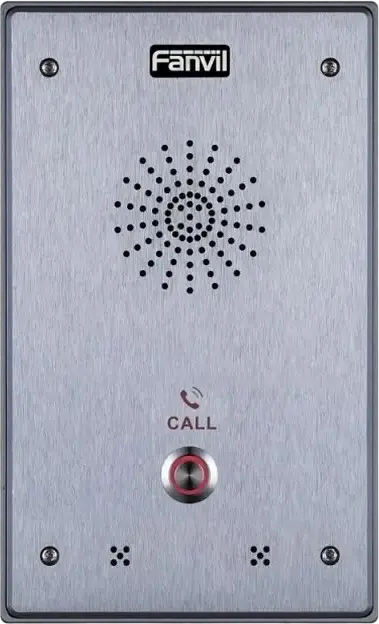 Intercom Audio IP SIP Fanvil i12-02, 2 Linii SIP, Aliaj Aluminiu IP65 Rezistent la Apă, Anulare Zgomot, PoE, Montare pe Perete, Gri
