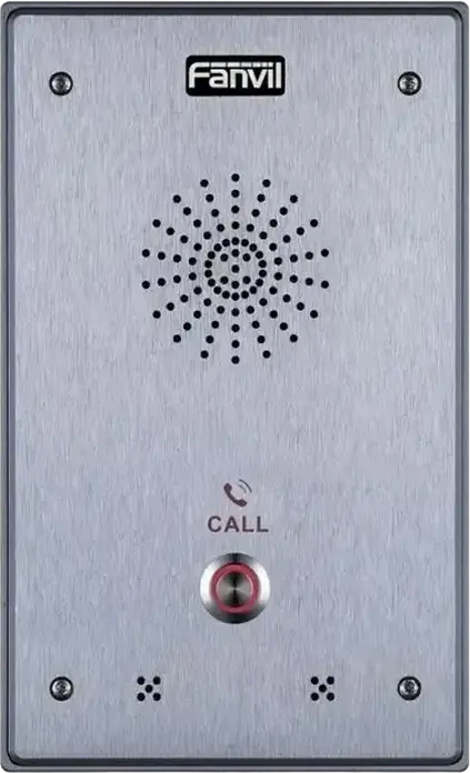 Intercom Audio IP SIP Fanvil i12-02, 2 Linii SIP, Aliaj Aluminiu IP65 Rezistent la Apă, Anulare Zgomot, PoE, Montare pe Perete, Gri