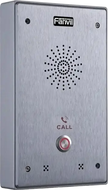 Intercom Audio IP SIP Fanvil i12-02, 2 Linii SIP, Aliaj Aluminiu IP65 Rezistent la Apă, Anulare Zgomot, PoE, Montare pe Perete, Gri