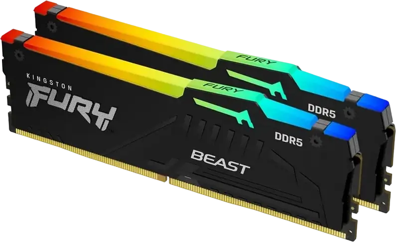 Memorie RAM Kingston FURY Beast RGB, DDR5 SDRAM, 6000 MHz, 64GB, KF560C36BBEAK2-64
