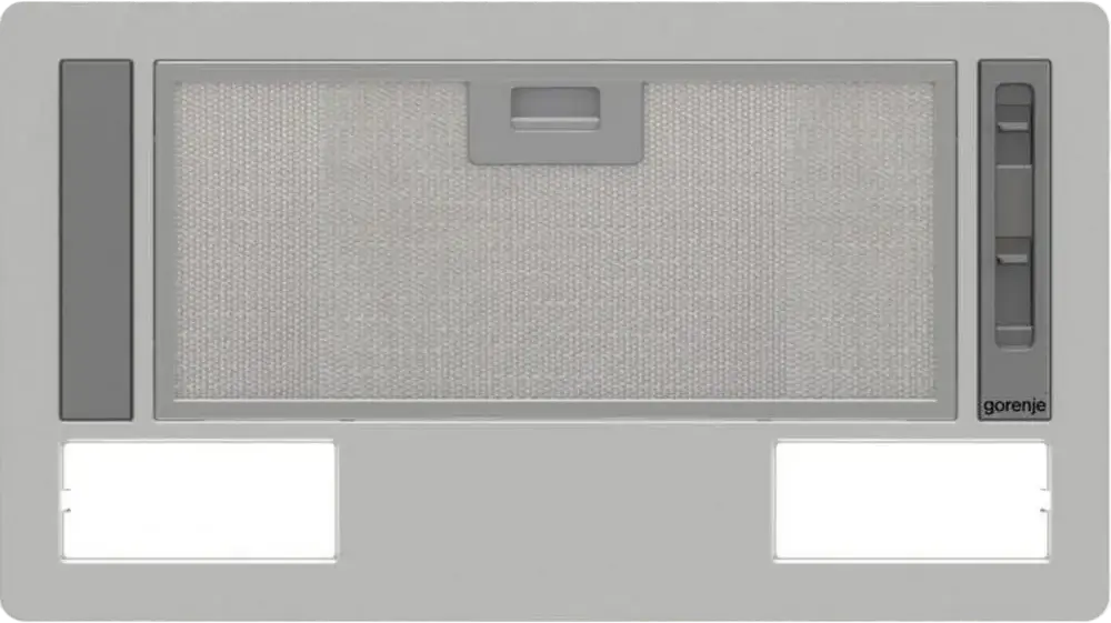 Gorenje BHI 611 ES Built-in Integrated Hood, Grey Metal, 30 cm Width, 370 m3/h Extraction & Recirculation, 2 LED Lamps, Mechanical Control