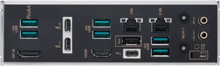Материнская плата ASUS ProArt Z890-CREATOR WIFI, LGA1851, Intel Z890, Intel Core Ultra (Series 2), DDR5 9066+ MT/s, PCIe 5.0, Wi-Fi 7, 10Gb Ethernet, Thunderbolt 5