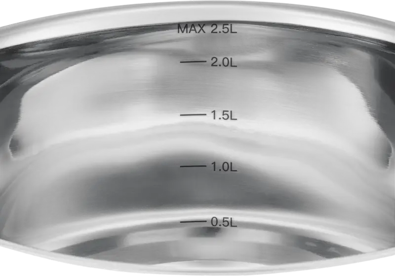 Resto 92202 Anser Stainless Steel Casserole with Glass Lid, 2.5L, 18cm, Capsule Bottom, Induction Compatible, Ergonomic Foldable Handles