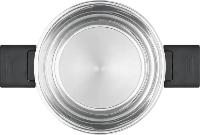 Resto 92202 Anser Stainless Steel Casserole with Glass Lid, 2.5L, 18cm, Capsule Bottom, Induction Compatible, Ergonomic Foldable Handles