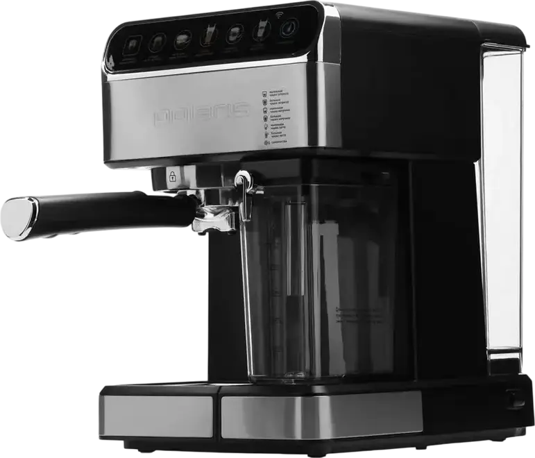 Cafetiera manuala Polaris PCM1540, 1400W, Oțel inoxidabil