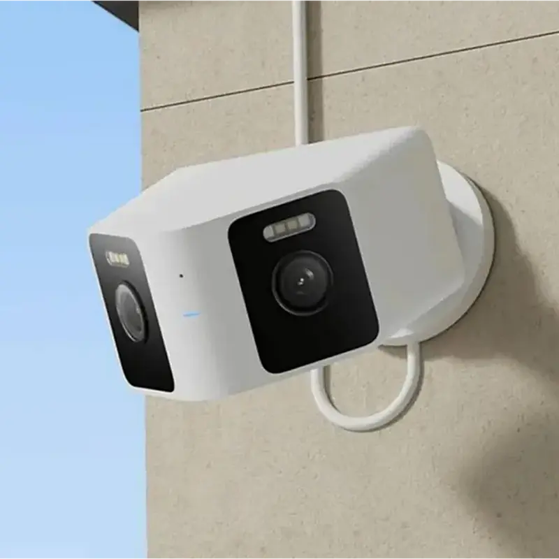 Xiaomi CW100 Dual Smart Outdoor Security Camera, 2K 2304x1296 Resolution, Dual-lens 180 Degree FOV, IP66 Waterproof, AI Human and Vehicle Detection, White