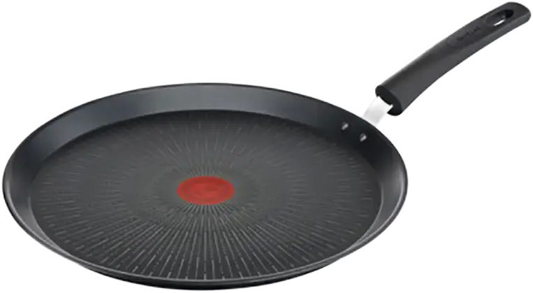Tefal Unlimited G2553872 Crepe Pan 25 cm, Titanium Extra Non-Stick Coating, Thermo-Signal, Induction Compatible, Aluminium, Black