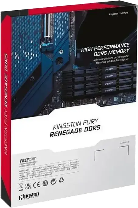 Kit Memorie RAM Kingston FURY Renegade DDR5 32GB (2x16GB) KF580C38RSK2-32, 8000MT/s CL38 Intel XMP 3.0, Single Rank Unbuffered Non-ECC 288-Pin DIMM