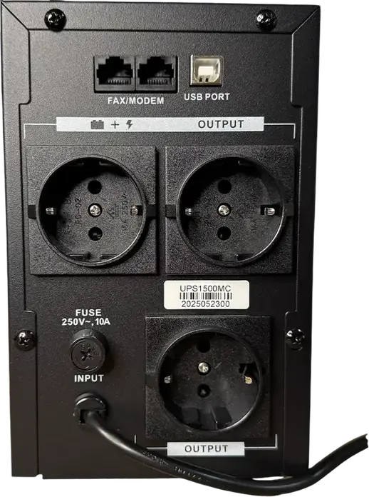 SSBUltra Power Line Interactive UPS 1500 VA, CPU Controlled with 3-Step AVR, Metal Case, LCD Display, USB Connectivity, Uninterruptible Power Supply