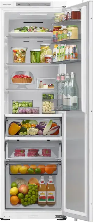 Frigider Încorporabil Samsung BRR29703EWW, No Frost, SpaceMax, Metal Cooling, 289L, SmartThings, Clasa Energetică E, Alb, 54x177.5x55 cm