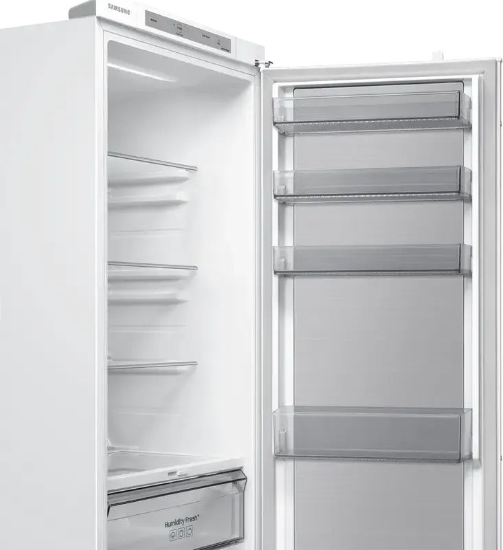 Frigider Încorporabil Samsung BRR29703EWW, No Frost, SpaceMax, Metal Cooling, 289L, SmartThings, Clasa Energetică E, Alb, 54x177.5x55 cm