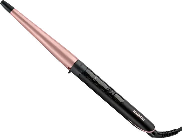 Ondulator de păr BaByliss Conical Wand C454E, Negru | Roz