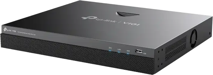 TP-Link VIGI NVR2016H Сетевой видеорегистратор NVR на 16 каналов, разрешение до 8МП, сжатие H.265+, 2 SATA слота, выход HDMI 4K, ONVIF, черный