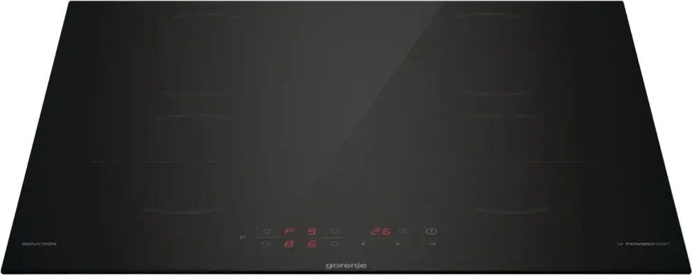 Gorenje GI6401BSCE Built-in Induction Hob, 4 Cooking Zones, 7000W, Glass-ceramic Surface, Touch Control, PowerBoost, Timer, Child Lock, Black, 590x520mm