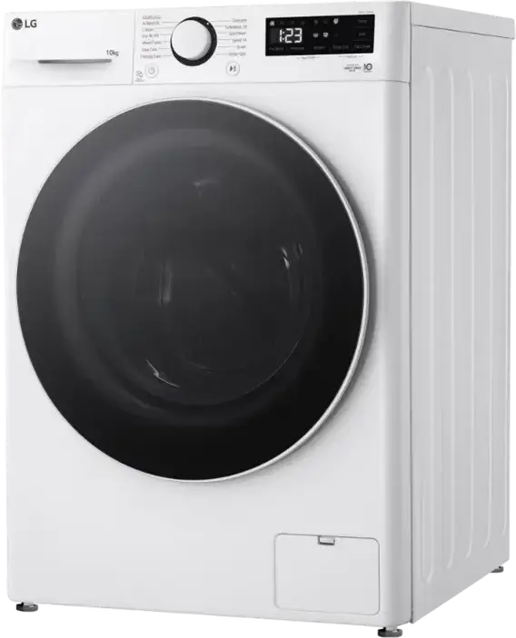 LG F4WR510S0W Front-Load Washing Machine, 10kg Capacity, Energy Class A, 1400 rpm, Steam Cleaning, TurboWash 29, LED Display, White/Black, Freestanding