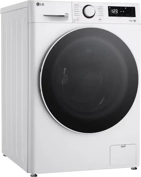 LG F4WR510S0W Front-Load Washing Machine, 10kg Capacity, Energy Class A, 1400 rpm, Steam Cleaning, TurboWash 29, LED Display, White/Black, Freestanding
