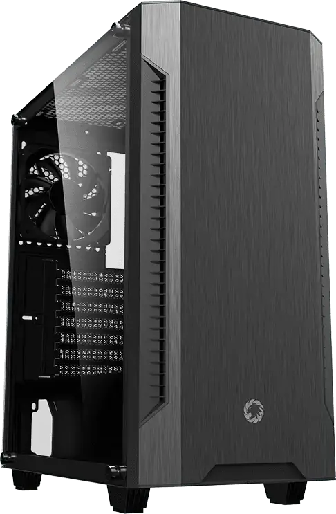 Carcasă PC Gamemax Fortress TG, Midi-Tower, Fără PSU, Negru