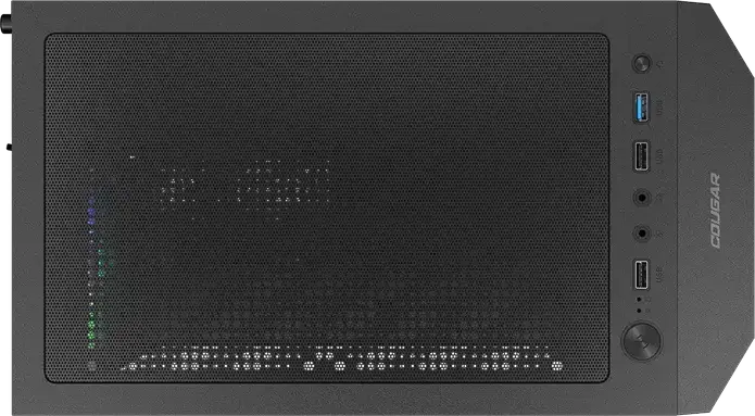 Carcasă Gaming Cougar MX 110 RGB Midi-Tower, CGR-2BD2B-RGB, Sticlă Temperată, 4 Ventilatoare RGB 120mm, ATX/mATX/ITX, Negru, Oțel și ABS