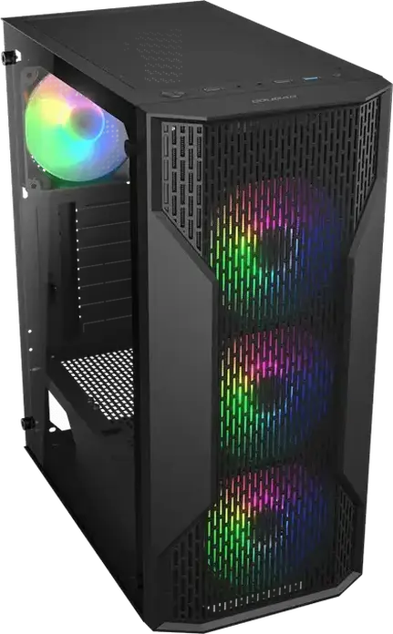 Carcasă Gaming Cougar MX 110 RGB Midi-Tower, CGR-2BD2B-RGB, Sticlă Temperată, 4 Ventilatoare RGB 120mm, ATX/mATX/ITX, Negru, Oțel și ABS