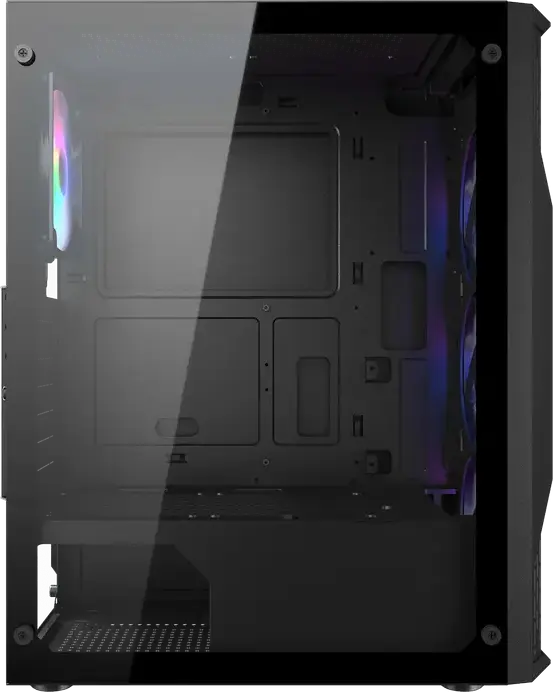 Carcasă Gaming Cougar MX 110 RGB Midi-Tower, CGR-2BD2B-RGB, Sticlă Temperată, 4 Ventilatoare RGB 120mm, ATX/mATX/ITX, Negru, Oțel și ABS
