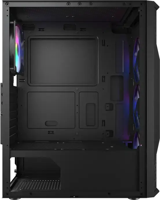 Carcasă Gaming Cougar MX 110 RGB Midi-Tower, CGR-2BD2B-RGB, Sticlă Temperată, 4 Ventilatoare RGB 120mm, ATX/mATX/ITX, Negru, Oțel și ABS