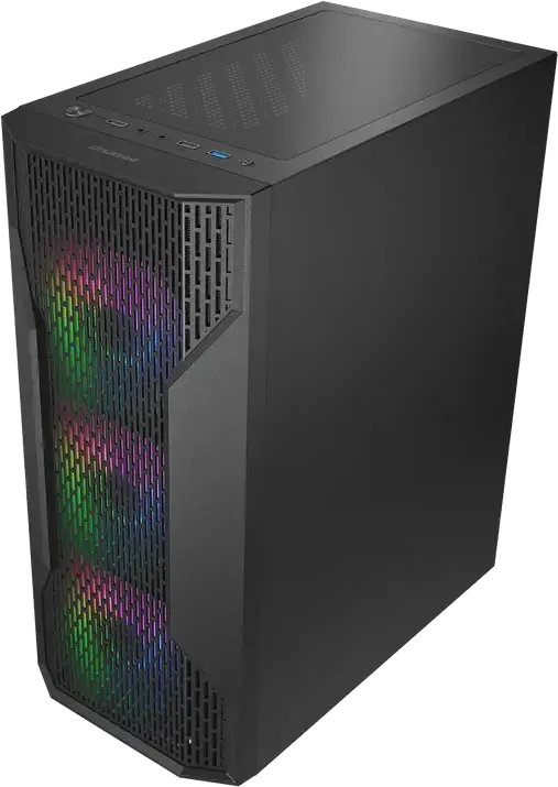 Carcasă Gaming Cougar MX 110 RGB Midi-Tower, CGR-2BD2B-RGB, Sticlă Temperată, 4 Ventilatoare RGB 120mm, ATX/mATX/ITX, Negru, Oțel și ABS