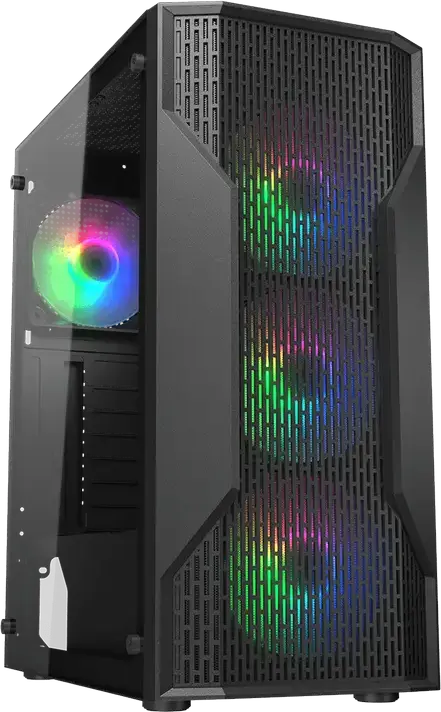 Carcasă PC Cougar MX 110 RGB, Midi-Tower, Fără PSU, Negru