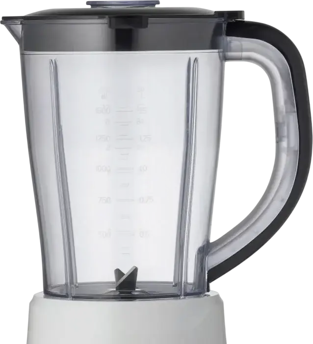 Blender de masă Gorenje B500BW, 500W, Borcan de Sticlă 1.5L, 2 Viteze și Mod Pulse, Alb, cu Cupă de Măsurare și Accesoriu pentru Tocare