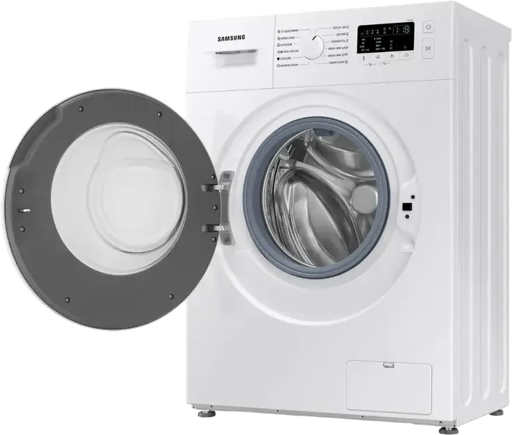 Samsung WW60A3120WE/LE Front-Loading Washing Machine, 6kg Capacity, 1200 RPM, Digital Inverter Motor, Hygiene Steam, Slim Design, White