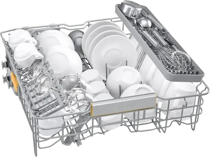 Samsung DW60DG770B00U1 Fully Built-in Dishwasher, 60 cm, 14 Place Settings, Energy Class B, Inverter Motor, SmartThings Wi-Fi, AquaStop, White