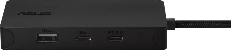 Док-станция ASUS DC110 Mini 4-в-1 USB-C, алюминий, HDMI 2.1 4K@60Hz, USB 3.2 Gen 2 10 Гбит/с, Power Delivery 100 Вт, черный