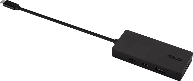 Док-станция ASUS DC110 Mini 4-в-1 USB-C, алюминий, HDMI 2.1 4K@60Hz, USB 3.2 Gen 2 10 Гбит/с, Power Delivery 100 Вт, черный