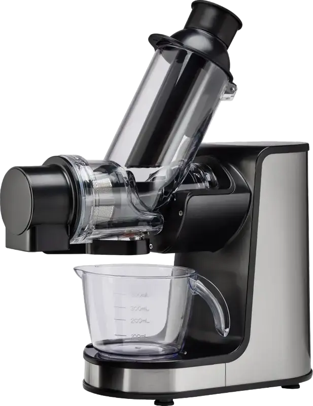 Gorenje JC200BE Slow Masticating Juicer, 200W Direct Cold Press, XXL Feeding Tube, Reverse Function, Anti-Drip System, Metal & Plastic Housing, Grey/Black