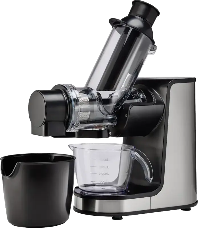 Gorenje JC200BE Slow Masticating Juicer, 200W Direct Cold Press, XXL Feeding Tube, Reverse Function, Anti-Drip System, Metal & Plastic Housing, Grey/Black