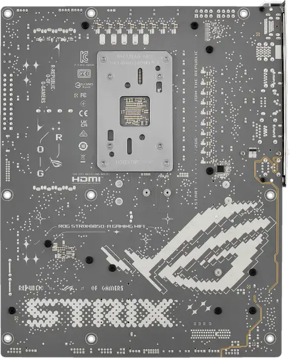 Placa de bază ASUS ROG STRIX B850-A GAMING WIFI AM5 AMD B850 ATX DDR5 8000MHz OC PCIe Gen5 M.2 Wi-Fi 7 Bluetooth 5.4 Alb/Argintiu
