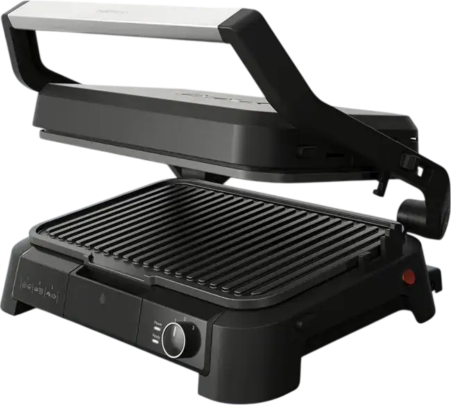 Tefal GC520DE0 SuperGrill 3 in 1 XL Electric Grill, 2200W, 800 cm2 Non-stick Removable Plates, Grill Oven Barbecue Functions, Black Stainless Steel